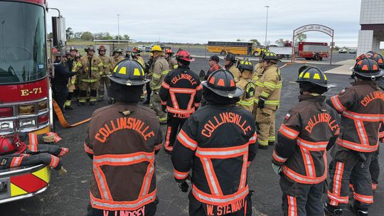 Collinsville Fire Department conducts training session with area departments