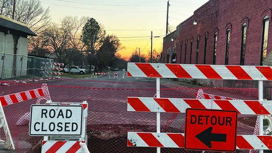 Forced repair closes city street...