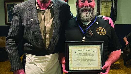 Gordonville Masons present Maher with coveted Golden Trowel award