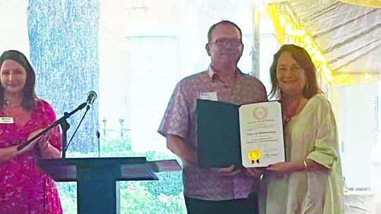 KWB accepts GCA award at Governor’s Mansion