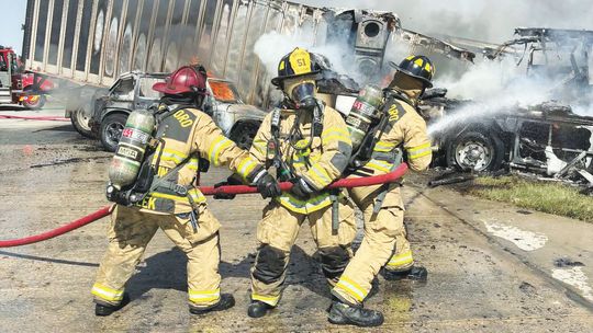 One dies, two injured after fiery vehicle crash