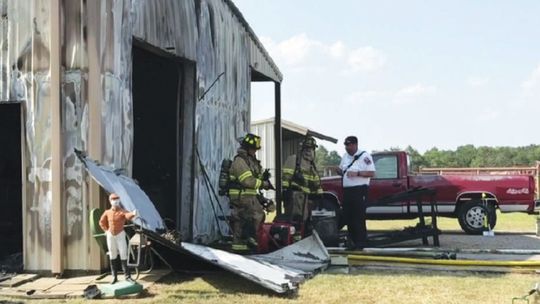 Shop destroyed in fiery explosion