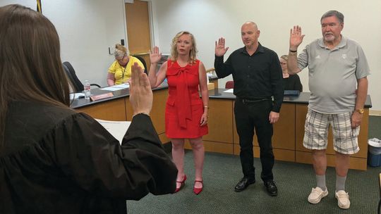 Sworn into office...