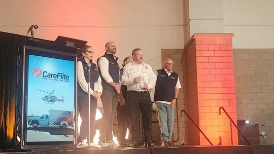 WFD EMS Chief Stephen Wilcox receives CareFlite HEART award