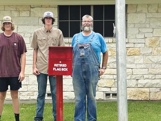 Local Eagle Scout creates American flag retirement box