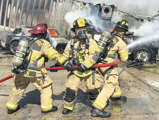 One dies, two injured after fiery vehicle crash