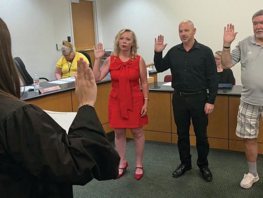 Sworn into office...