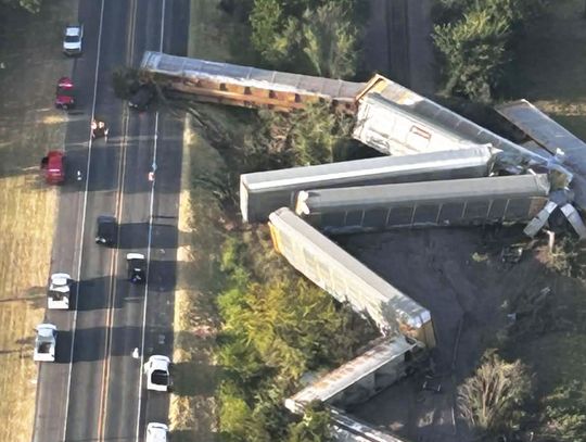 Train derails, shuts down U.S. 377, leaves one dead