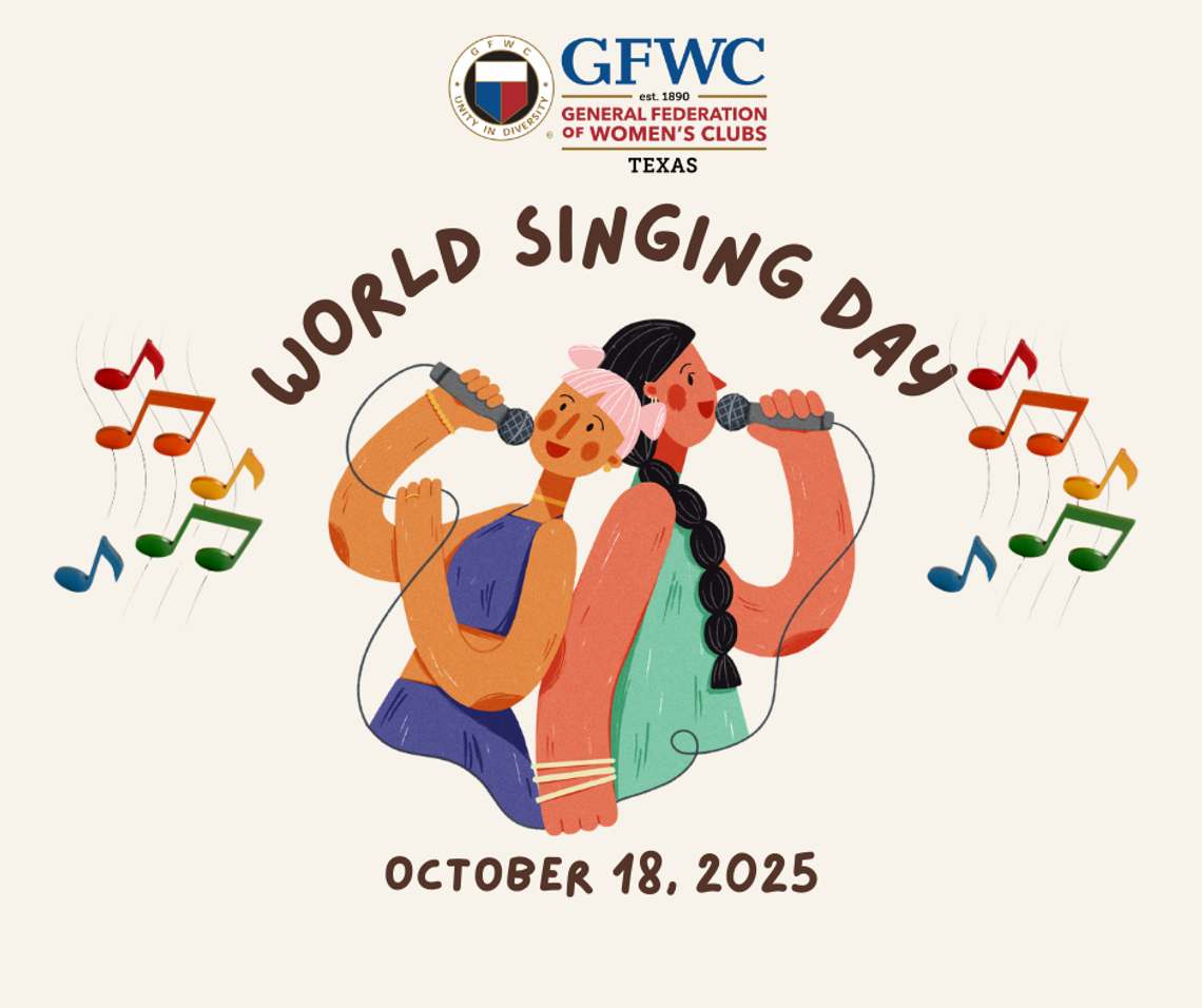 Area woman’s clubs invite all to join in World Singing Day Area woman’s clubs invite all to join in World Singing Day