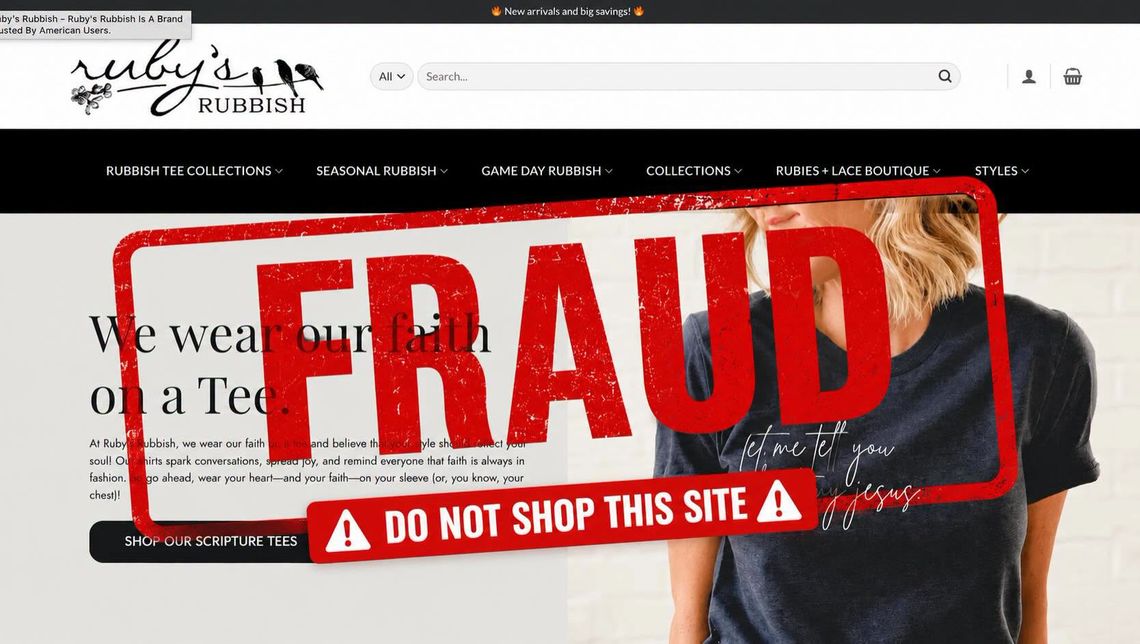 Business warns of fraudulent website Business warns of fraudulent website