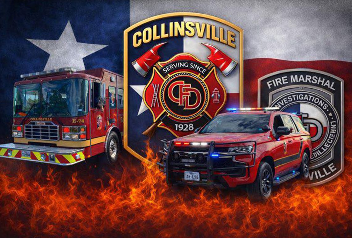 Lawnmower spark causes Collinsville grass fire