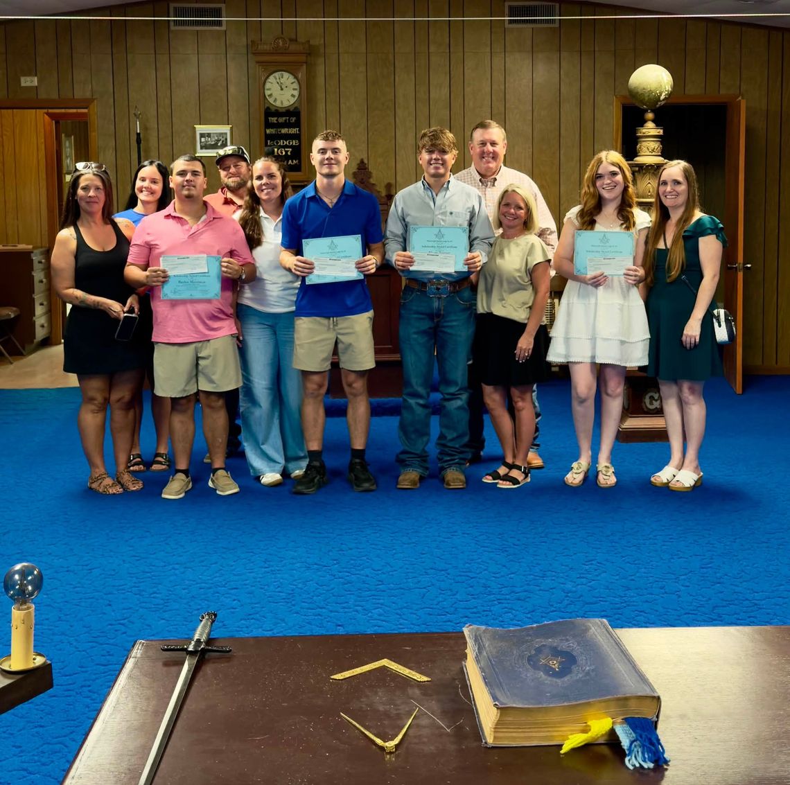 Masonic Lodge No. 167 installs officers, awards senior scholarships