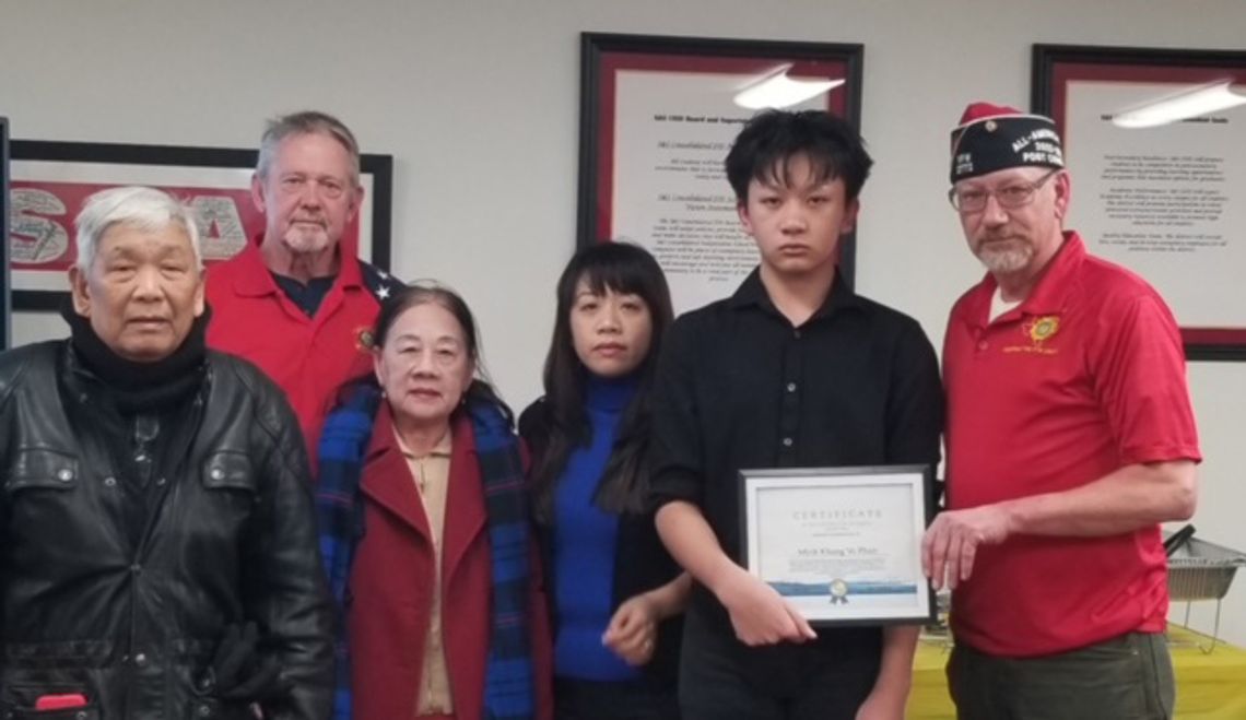 VFW presents awards at Jan. School Board meeting