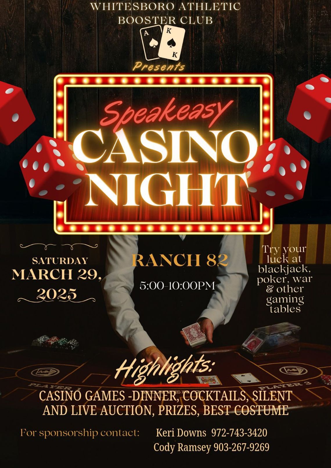 W’boro Athletic Booster Club seeks sponsors for Casino Night fundraiser