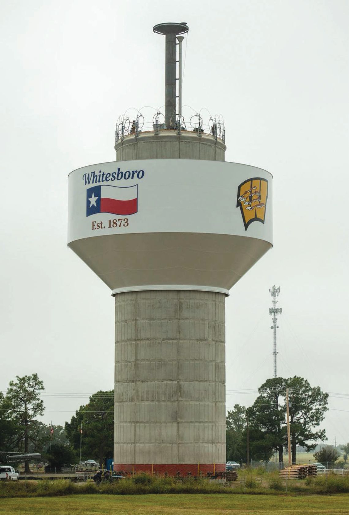 Whitesboro’s new water tower enters next phase of completion Whitesboro’s new water tower enters next phase of completion