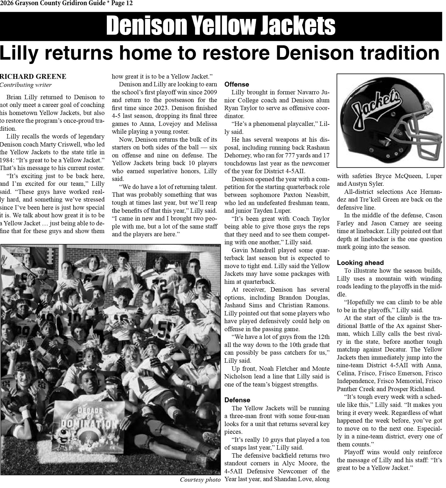 2026 Grayson County Gridiron Guide - page 12
