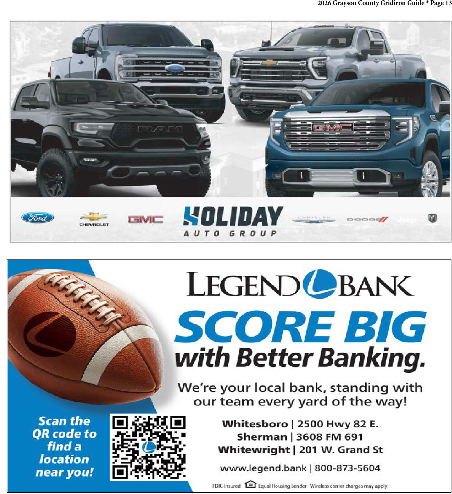 2026 Grayson County Gridiron Guide - page 13