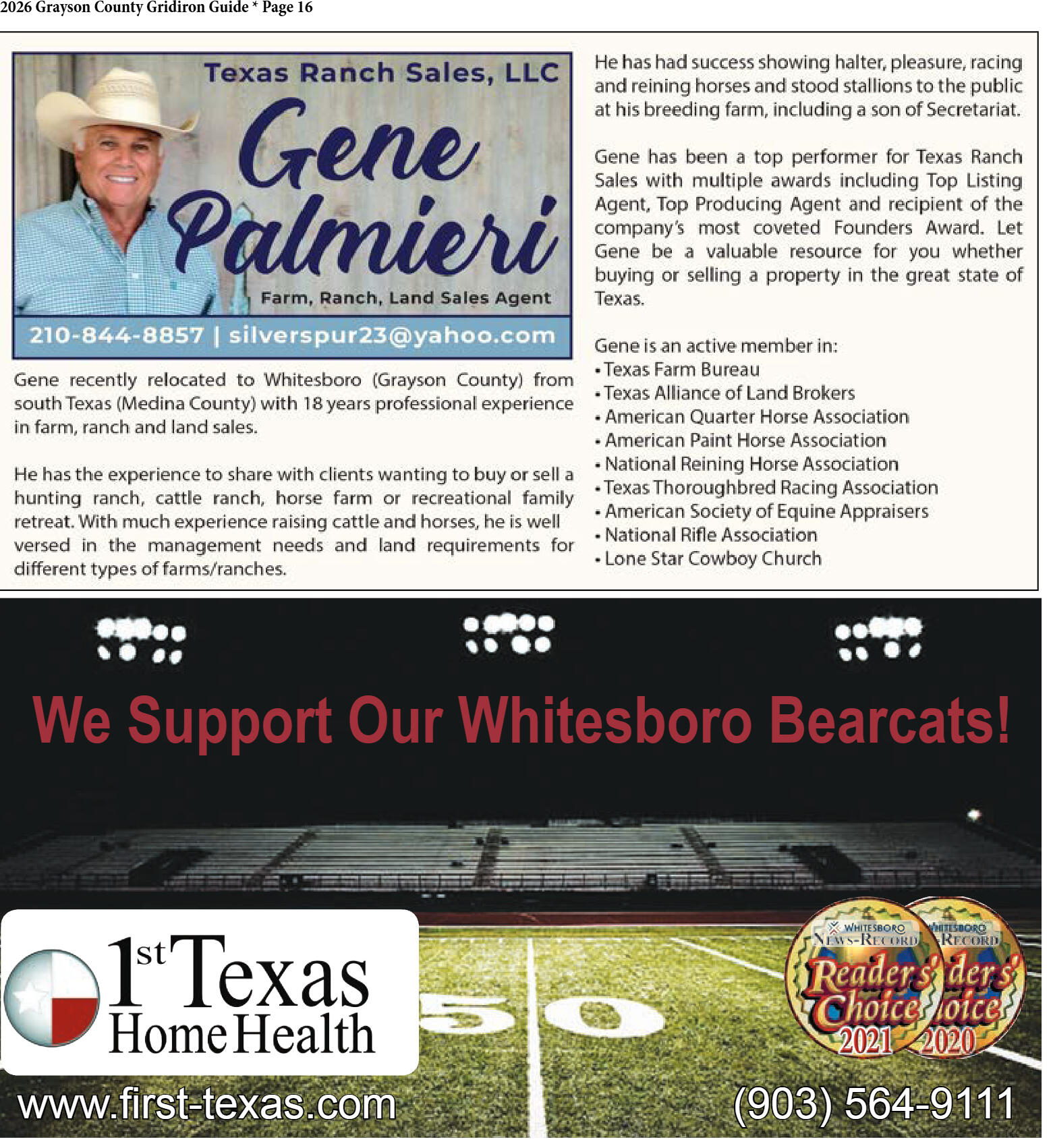 2026 Grayson County Gridiron Guide - page 16