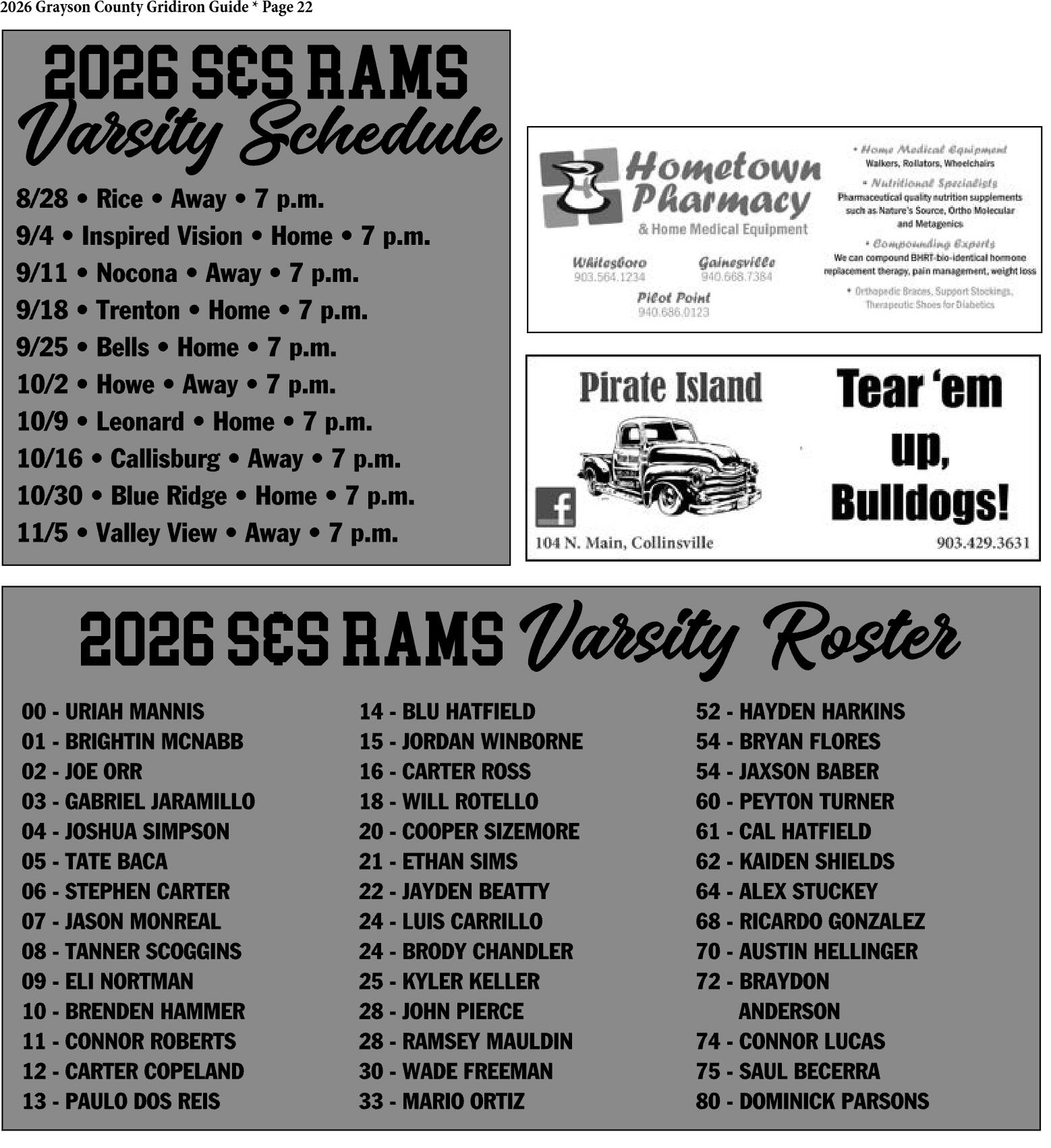 2026 Grayson County Gridiron Guide - page 22