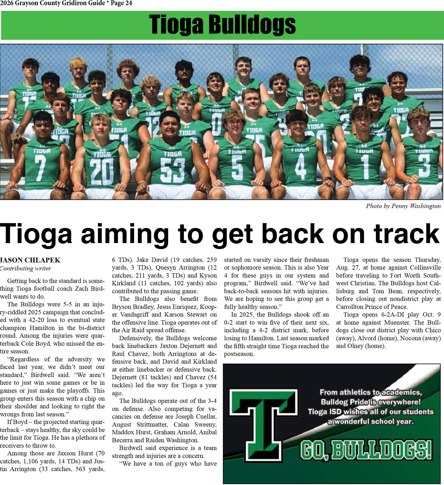 2026 Grayson County Gridiron Guide - page 24