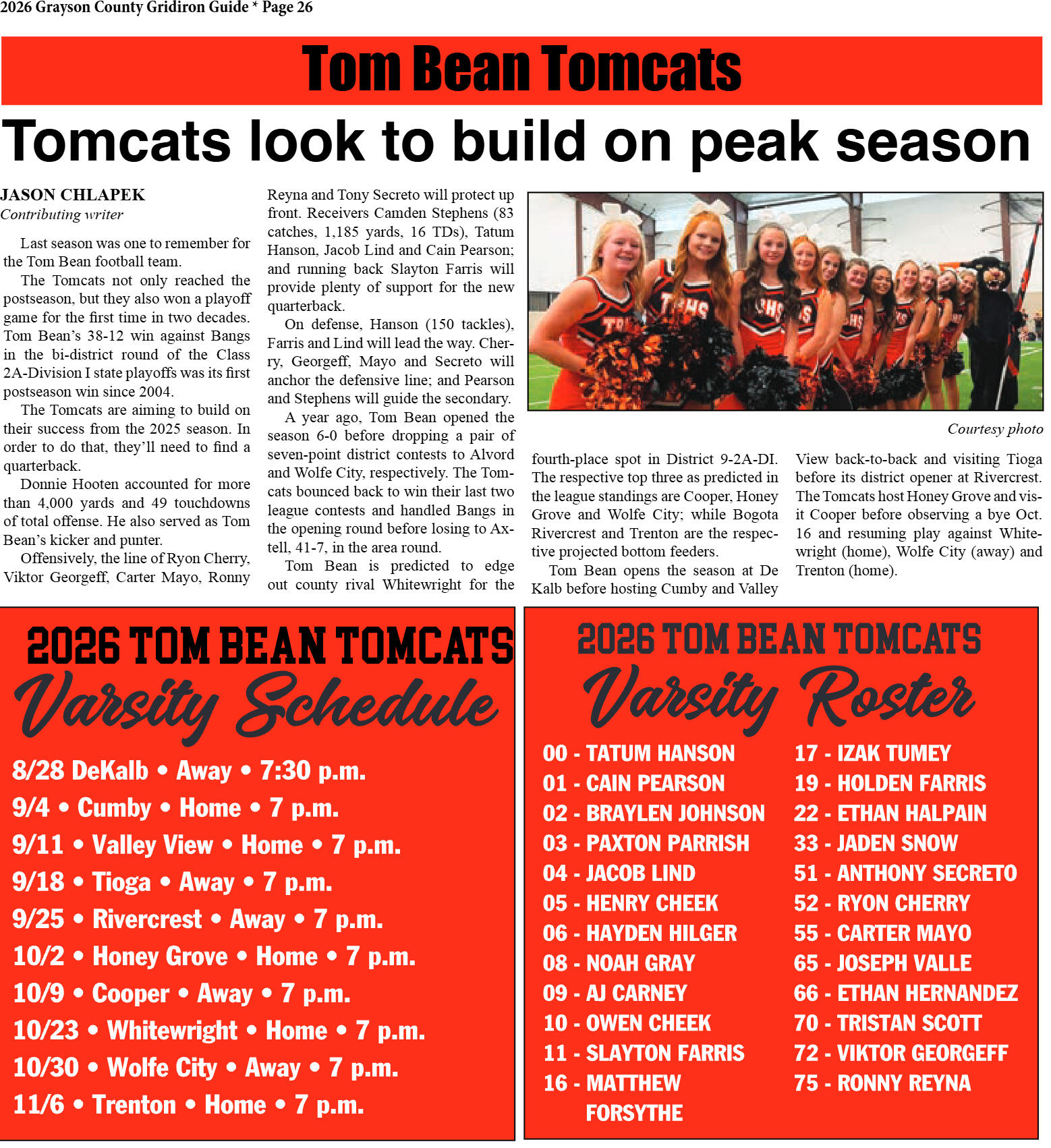 2026 Grayson County Gridiron Guide - page 26