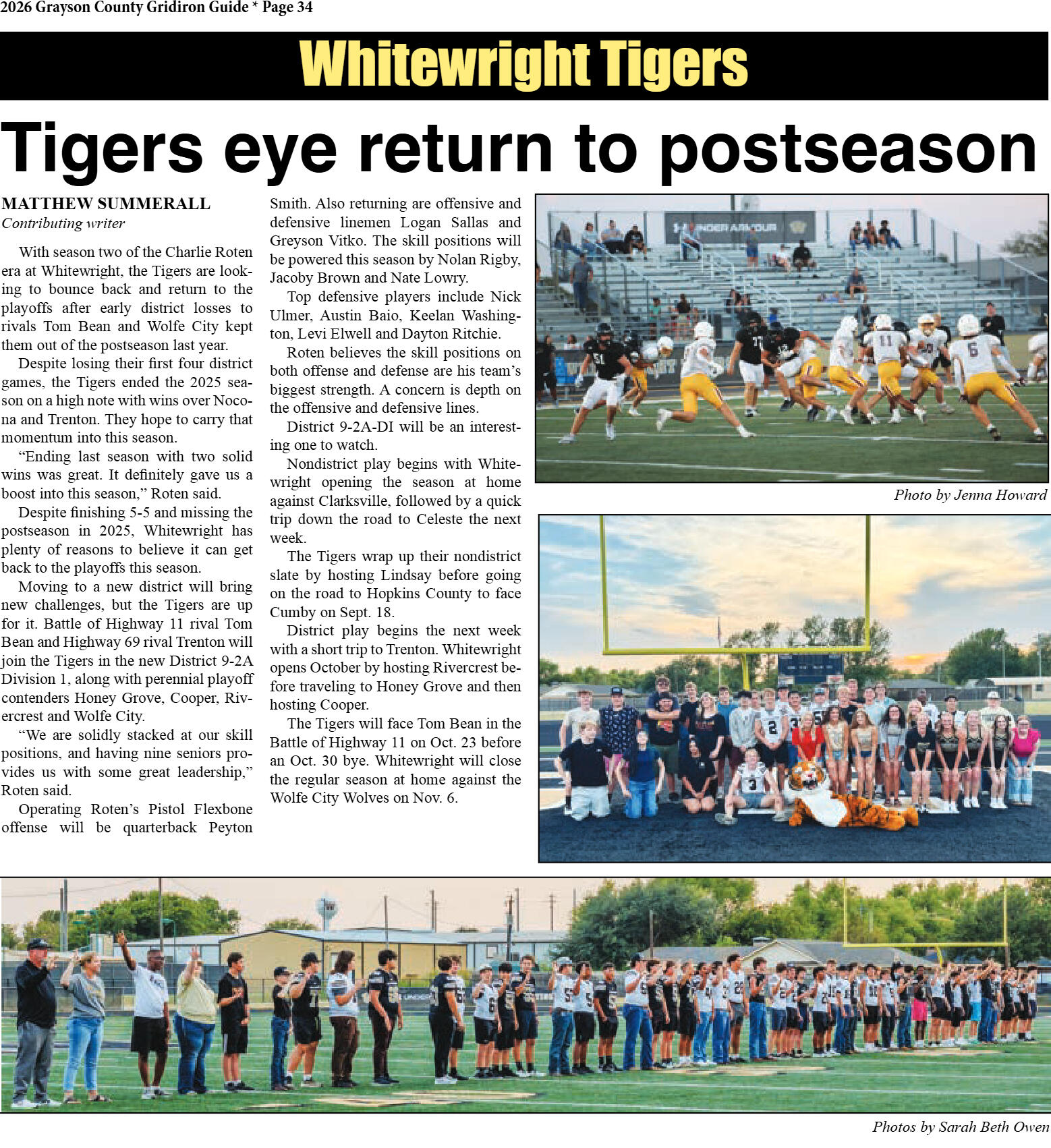 2026 Grayson County Gridiron Guide - page 34