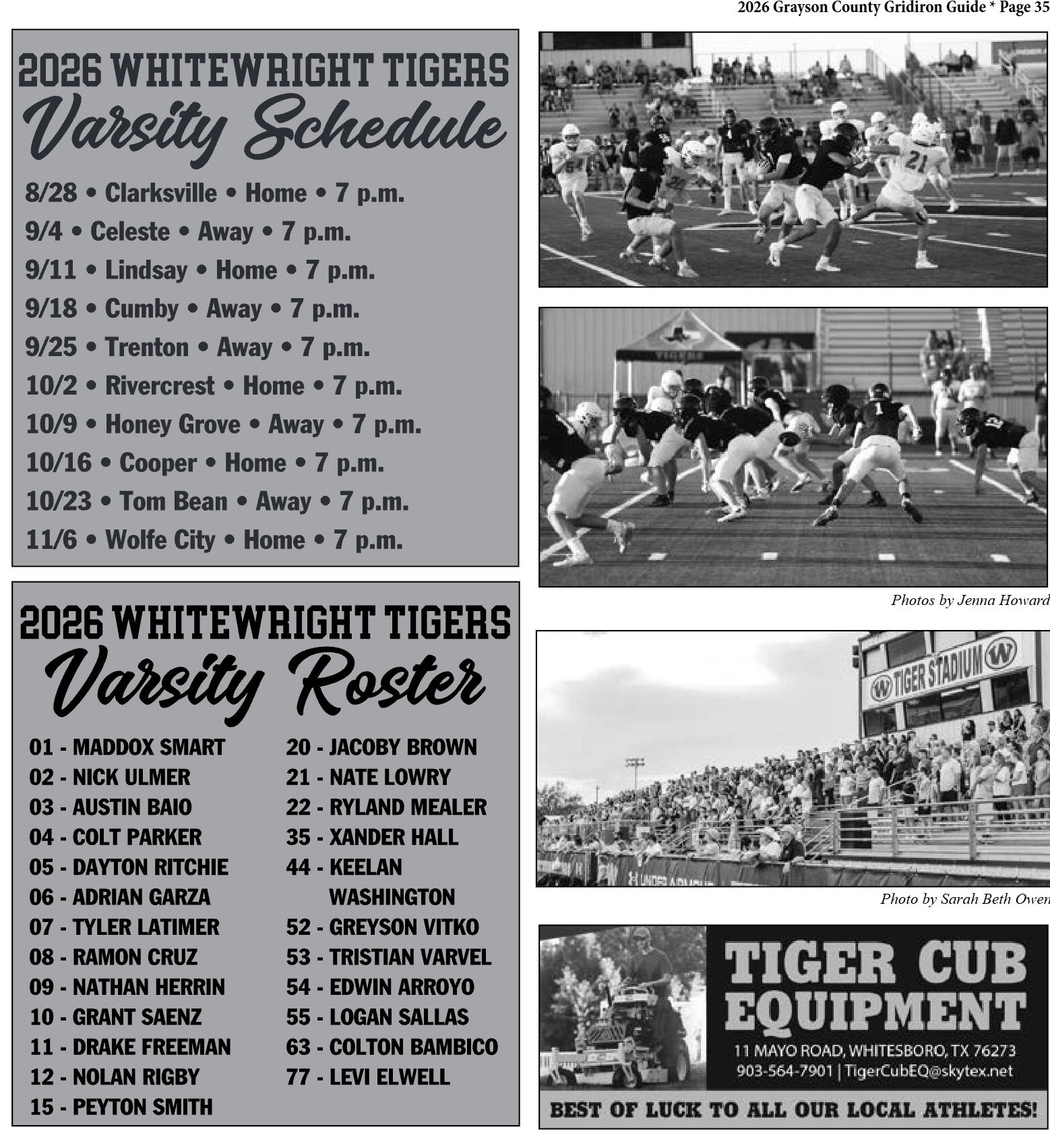 2026 Grayson County Gridiron Guide - page 35
